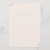 Elegante Roze Huwelijksprogramma Kaart (Achterkant)