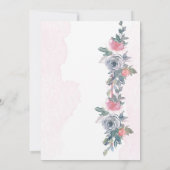 Elegante roze huwelijksuitnodiging: een perfecte m kaart (Achterkant)