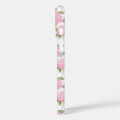 Elegante roze Hydragea bloemen patroon Monogram Case-Mate iPhone Case (Achterkant / Links)