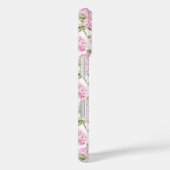 Elegante roze Hydragea bloemen patroon Monogram Case-Mate iPhone Case (Achterkant / Rechts)