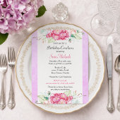 Elegante Roze Hydrangea Bloemige Verjaardag Kaart