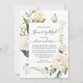 Elegante Roze Hydrangea Rozen Bruidsdouche per Pos Kaart (Voorkant)