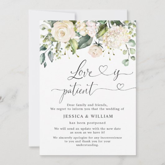 Elegante Roze Hydrangea Rozen Uitgesteld Kaart (Voorkant)