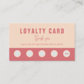 Elegante Roze & Ivoor Schoonheid Loyalty & Rewards (Voorkant)
