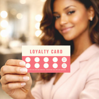 Elegante Roze & Ivoren Beauty Loyalty & Rewards Ca
