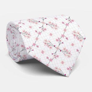 Elegante Roze Japanse Kersenbloesem Stropdas