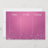 Elegante roze jurk glitter 18e verjaardag kaart (Achterkant)