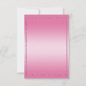 Elegante Roze Juweel Bow & Stiletto Verjaardag Kaart (Achterkant)