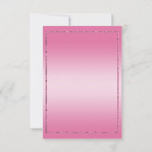 Elegante Roze Juweel Diamond Bow & Confetti Verjaa Kaart (Achterkant)