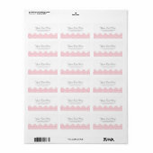 Elegante roze kant adreslabels etiket (Full Sheet)