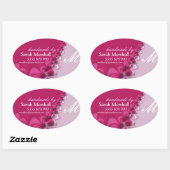 Elegante Roze Kant Handgemaakt door Label Sticker (Vel)