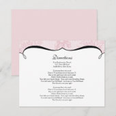 Elegante Roze Kant Richtkaart Informatiekaartje (Voorkant / Achterkant)