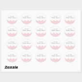Elegante Roze Kanten Bruiloft Sticker (Vel)
