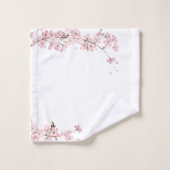 Elegante Roze Kersenbloesem Bloem Tak Bad Handdoek (Wasdoekje)