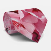 Elegante roze kersenbloesem bloemen stropdas (Opgerold)