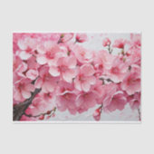 Elegante roze kersenbloesem bloemen tissuepapier (Voorkant)