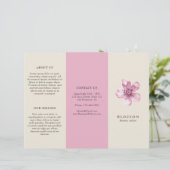 Elegante Roze Kersenbloesem Salon Trifold Brochure (Staand voorkant)