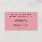 Elegante roze kersenbloesem Visitekaartjes (Achterkant)