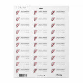 Elegante roze kersenbloesems Modern Minimal Etiket (Full Sheet)