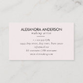 Elegante roze kersenbloesems Modern Minimal Visitekaartje (Achterkant)