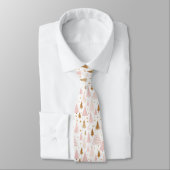 Elegante Roze Kerstbomen Patroon Stropdas (Gebonden)