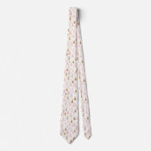 Elegante Roze Kerstbomen Patroon Stropdas (Voorkant)