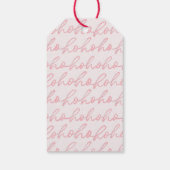 Elegante Roze Kerstboom Cadeaulabel (Achterkant)