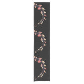 Elegante roze klei en zwart korte tafelloper (Voorkant)