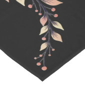 Elegante roze klei en zwart korte tafelloper (Hoek)