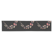 Elegante roze klei en zwart korte tafelloper (Horizontaal)