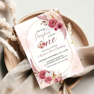 Elegante Roze Kleine Pompoen Tweeling Meisje 1e Ve Kaart