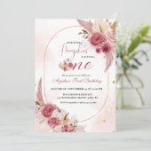 Elegante Roze Kleine Pompoen Tweeling Meisje 1e Ve Kaart (Staand voorkant)