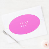 Elegante roze kleur sticker (Envelop)
