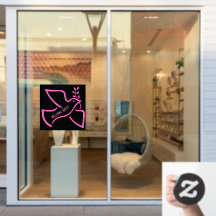 Elegante roze kleurrijke vogel welkomstbord afbeel