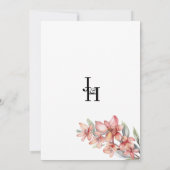 Elegante roze koraal mint orchidee flora Save the  Kaart (Achterkant)