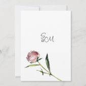 Elegante roze koraal pioen bloemenzomer Dank U Kaart (Achterkant)