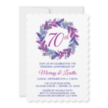 Elegante Roze Krans 70ste bruiloft Jubileum