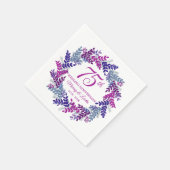 Elegante Roze Krans 75e Jubileum Servet (Hoek)