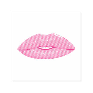 Elegante roze kus lip  zelfinktende stempel
