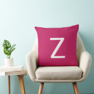 Elegante Roze Kussensloop met “Z” Alfabet Kussen