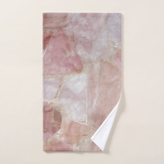 Elegante roze kwarts badhanddoek set bad handdoek (Handdoek)