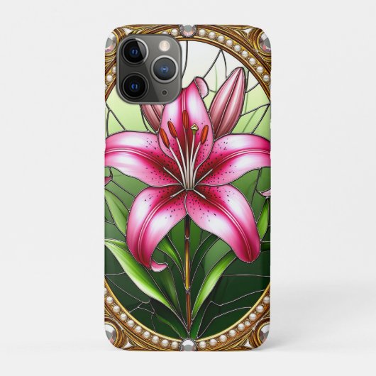 Elegante Roze Lelie Bloem Case-Mate iPhone Case (Achterkant)