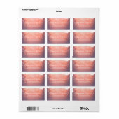 Elegante Roze Lichten Bruiloft Etiket (Full Sheet)