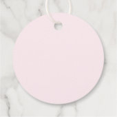 Elegante Roze Liefde is Zoet Bruiloft Bedankjes Labels (Achterkant)