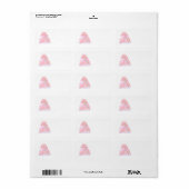 Elegante Roze Lint Cake Etiket (Full Sheet)