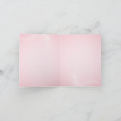 Elegante roze lint kerstboom  kaart (Binnen)