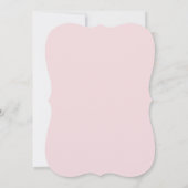 Elegante Roze Lintjes Doop Uitnodiging (Achterkant)