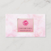 Elegante roze lippen kus make-up artiest Roos bloe Visitekaartje (Voorkant)