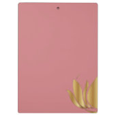 Elegante Roze Logo Klembord met Aangepaste Tekst (Achterkant)