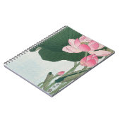 Elegante roze lotus Japanse bloemenprint Notitieboek (Linkerzijde)